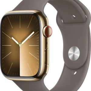 Smartwatch Apple Watch 9 GPS + Cellular 41mm Gold Stainless Steel Sport S/M Szary (MRJ53QP/A).