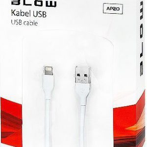 Kabel USB Blow Przewód USB A - iPhone 5/6 biały MFI 2m (66-080).