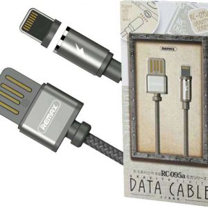 Kabel USB Remax Kabel magnetyczny Remax RC-095i iPhone Lightning 1m 2.1A Szary.