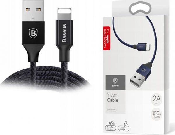 Kabel USB Baseus Kabel Usb Iphone Lightning Baseus 1.5a 3m Smartfon - Czarny.