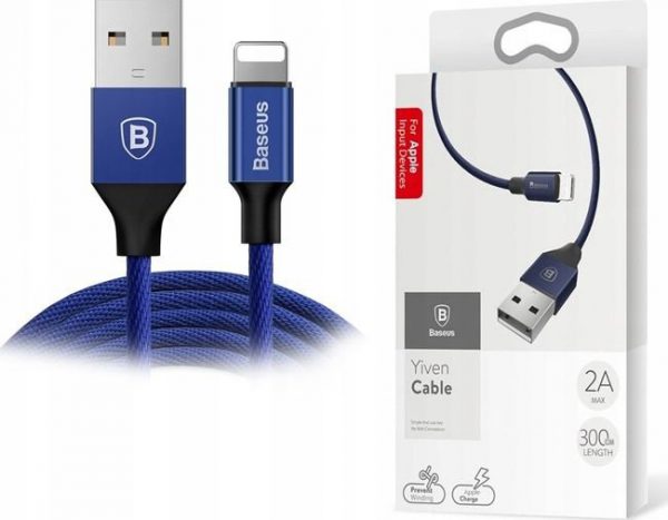 Kabel USB Baseus Kabel Usb Iphone Lightning Baseus 1.5a 3m Smartfon - Niebieski.