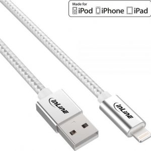 Kabel USB InLine InLine Lightning USB Kabel do iPad iPhone iPod srebrny 2m.