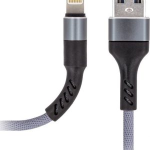 Kabel USB TelForceOne Kabel Maxlife MXUC-01 do iPhone / iPad / iPod 8-PIN Fast Charge 2A szary.