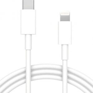 Kabel USB 4kom.pl Kabel przejściówka Lightning iPhone na USB-C typ c 1m biały uniwersalny.