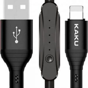 Kabel USB KAKU Kabel USB iPhone Lightning 2A 1m z wyłącznikiem czasowym KAKU Dingshi Timing Data Cable (KSC-282) czarny.