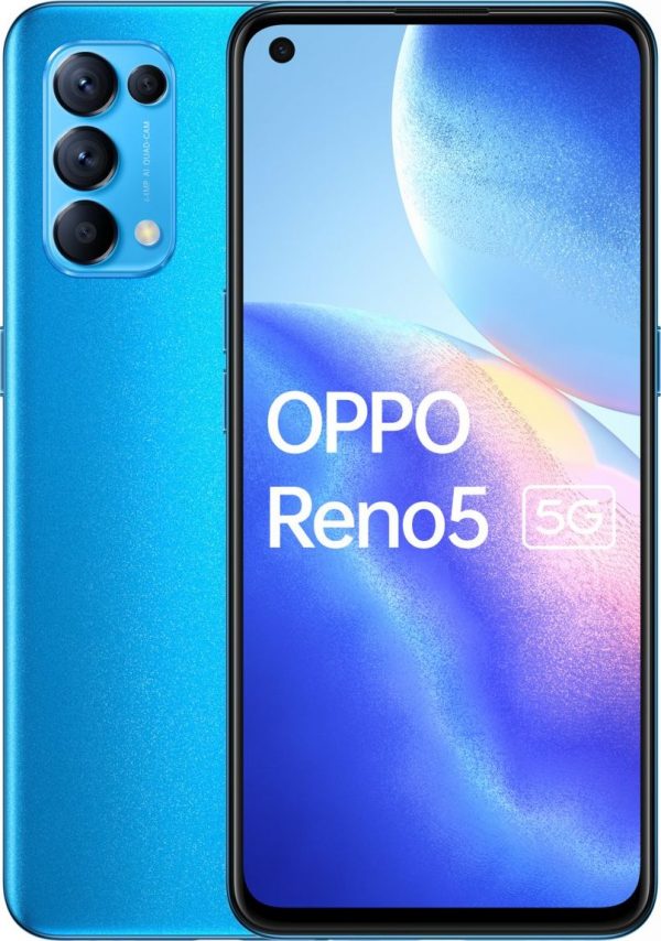 Smartfon Oppo Reno5 5G 8/128GB Dual SIM Niebieski (CPH2145NB) - 5947525
