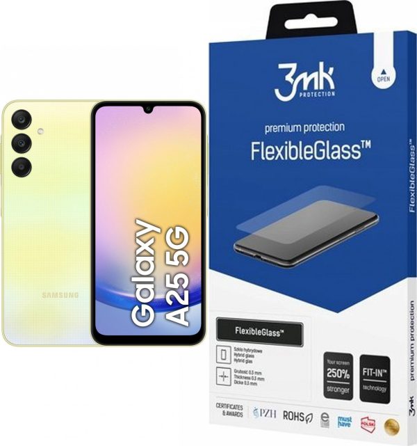 Smartfon Samsung Galaxy A25 5G 6/128GB Żółty (SM-A256BZYDEUE) + 3MK FlexibleGlass - 9069295