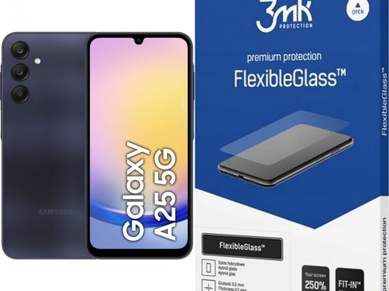 Samsung Galaxy A25 5G 6/128GB Czarny z 3MK FlexibleGlass – Nowoczesny Smartfon Dla Każdego Użytkownika