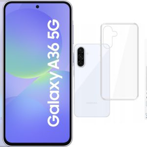 Smartfon Samsung Galaxy A36 5G 8/256GB Fioletowy (SM-A366BLVGEUE) + Etui Clear Case - 12716529