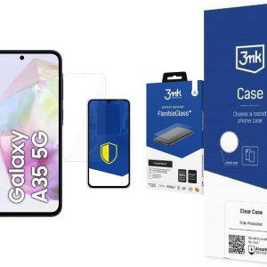 Smartfon Samsung Galaxy A35 5G 6/128GB Czarny (SM-A356BZKBEUE) + FlexibleGlass + Etui Clear Case - 12716646