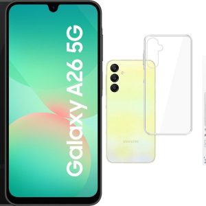Smartfon Samsung Galaxy A26 5G 8/256GB Czarny (SM-A266BZKCEUB) + Etui Clear Case - 8455460