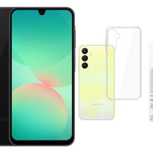 Smartfon Samsung Galaxy A26 5G 8/256GB Czarny (SM-A266BZKCEUE) + Etui Clear Case - 8455466