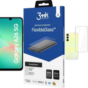 Smartfon Samsung Galaxy A26 5G 8/256GB Czarny (SM-A266BZKCEUB) + FlexibleGlass + Etui Clear Case - 8455495