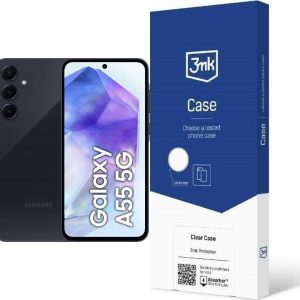Smartfon Samsung Galaxy A55 5G 8/128GB Black Enterprise Edition (SM-A556BZK) + Etui Clear Case - 9837770