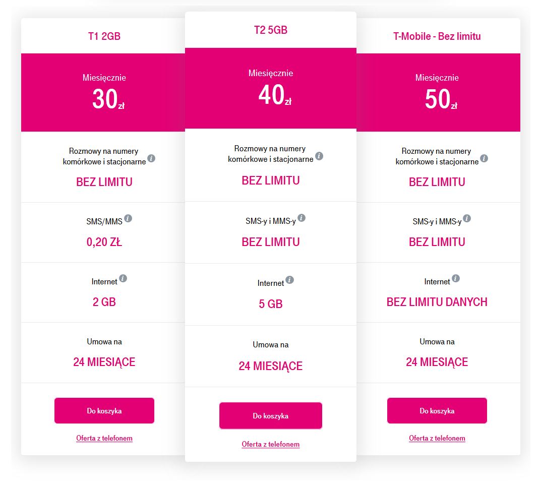 TMobile oferta abonamentu