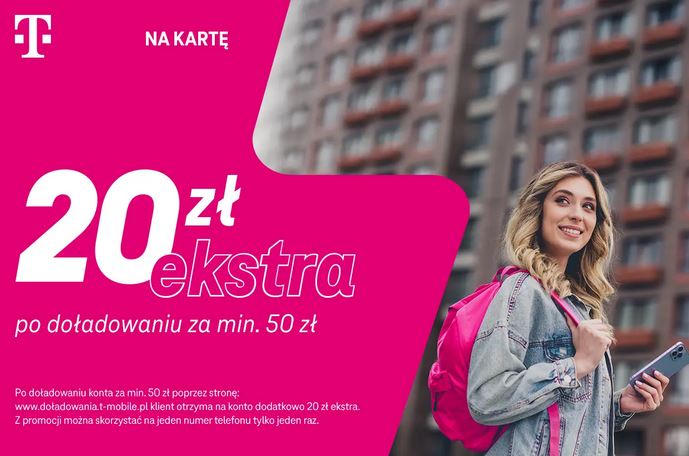 T-Mobile na kartę - 20zł ekstra