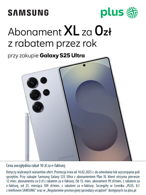 Samsung S25 Ultra promocja w sieci PLUS