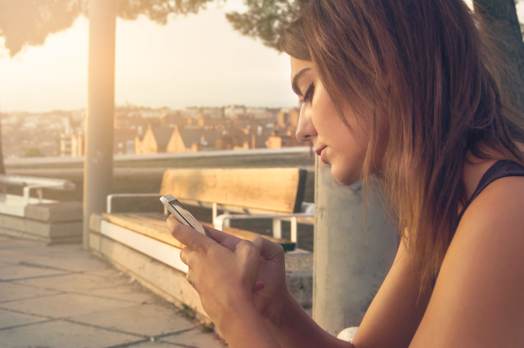 woman mobile phone