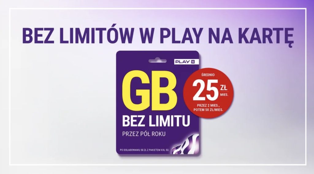 Bez limitów w Play na Kartę - nowa oferta